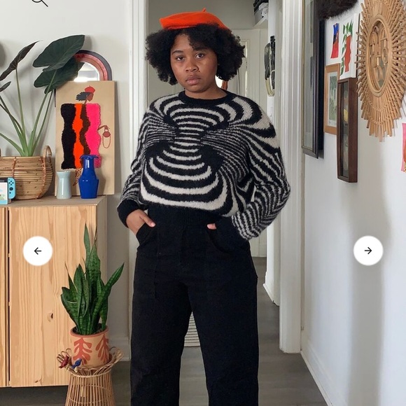 NWT- Paloma Wool Matrix Sweater Black and White Small - Picture 5 of 8